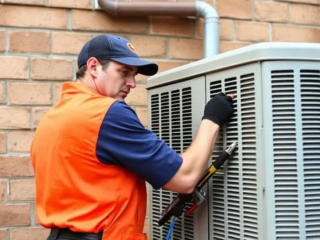 HVAC contractors looking from above